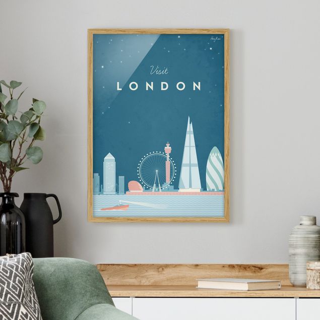 Wanddeko blau Reiseposter - London