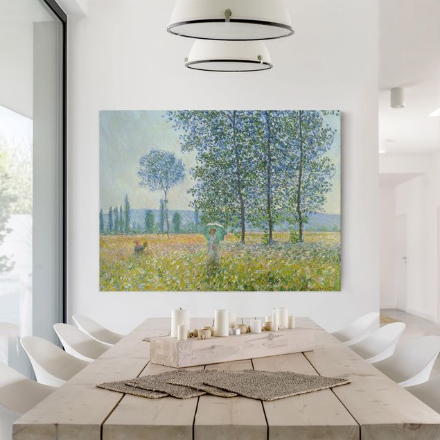 Wanddeko Wohnzimmer Claude Monet - Felder im Frühling