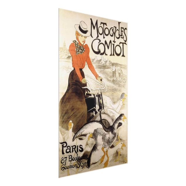 Wanddeko Flur Théophile-Alexandre Steinlen - Werbeplakat für Motorcycles Comiot