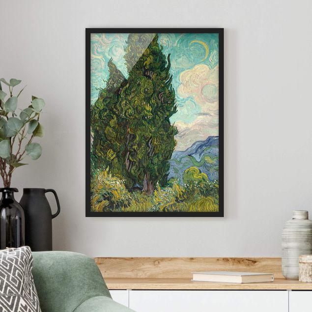 Wanddeko Wohnzimmer Vincent van Gogh - Zypressen