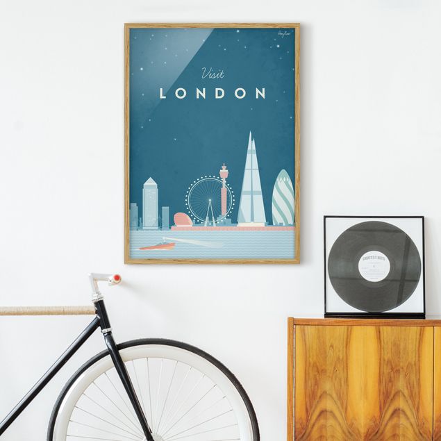 Wanddeko Wohnzimmer Reiseposter - London