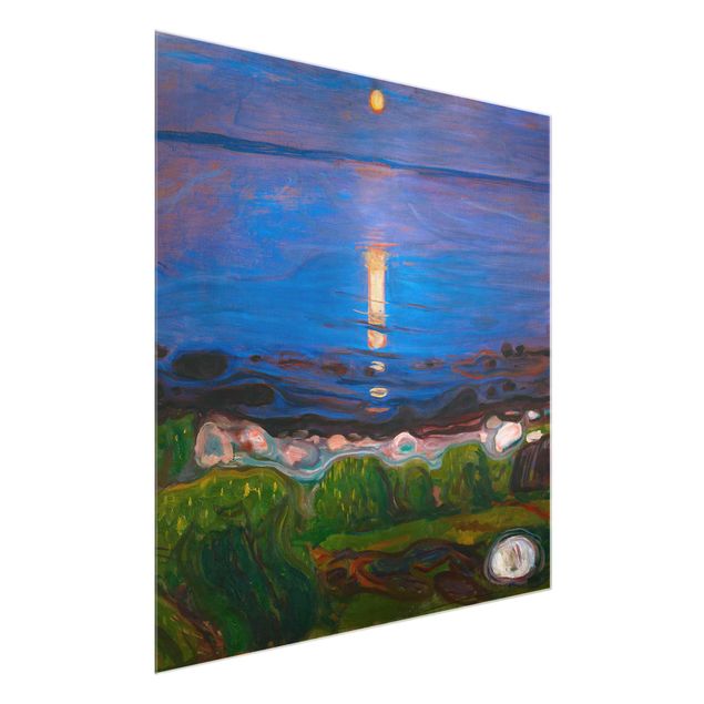Bilder Expressionismus Edvard Munch - Sommernacht am Meeresstrand