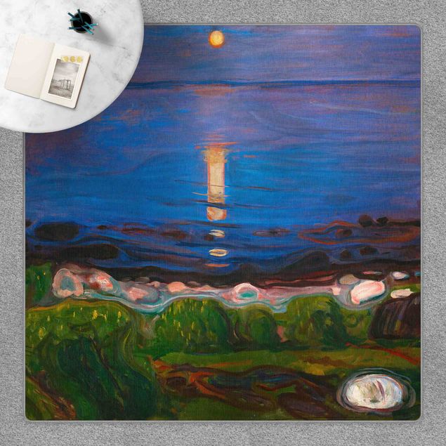 Wanddeko Wohnzimmer Edvard Munch - Sommernacht am Meeresstrand