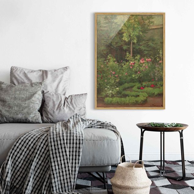Wanddeko Wohnzimmer Camille Pissarro - Ein Rosengarten