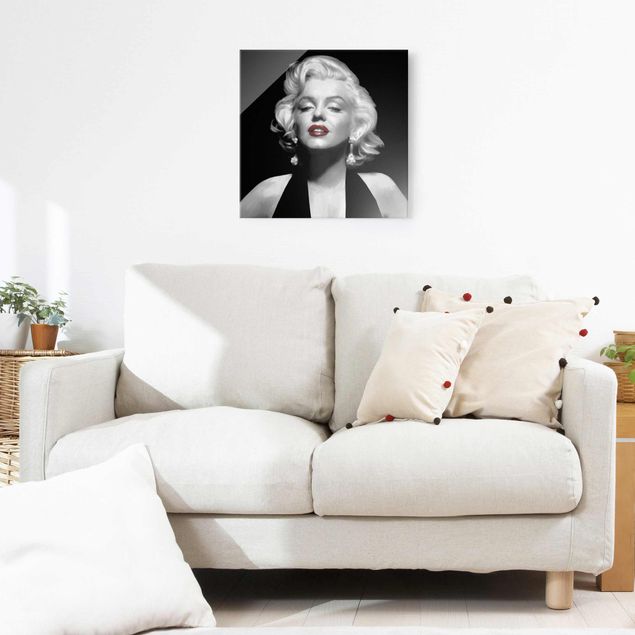 Wanddeko Esszimmer Marilyn mit roten Lippen