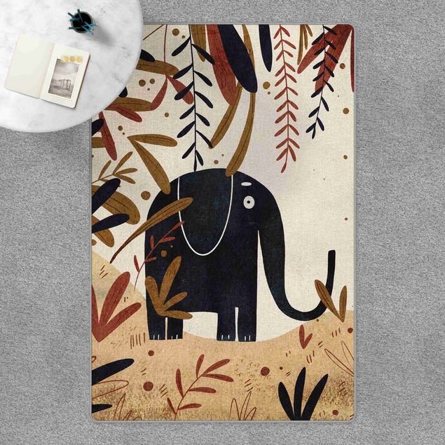 Wanddeko Büro Elefant im Dschungel