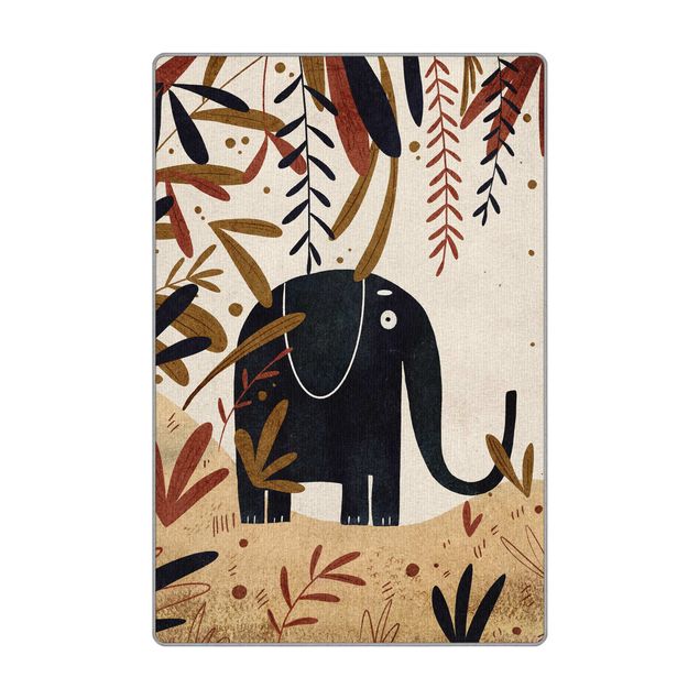 Wanddeko Illustration Elefant im Dschungel