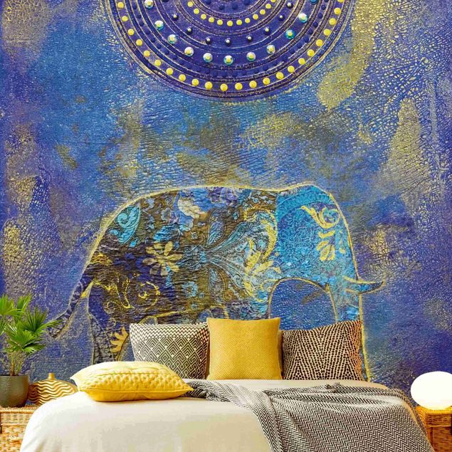 Wanddeko Wohnzimmer Elephant in Marrakech
