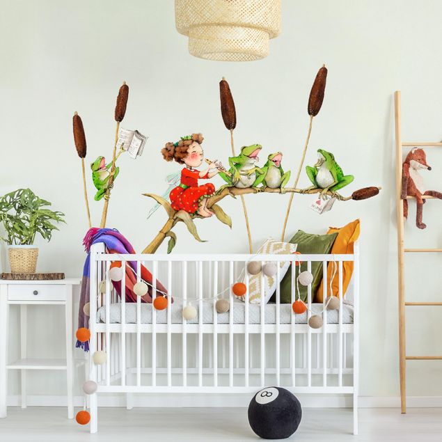 Wanddeko Babyzimmer Erdbeerinchen Erdbeerfee - Konzert mit Fröschen Set