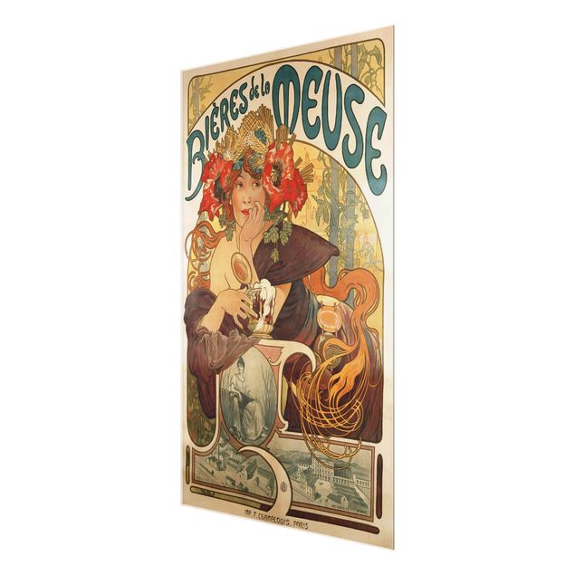 Wanddeko Esszimmer Alfons Mucha - Plakat für La Meuse Bier