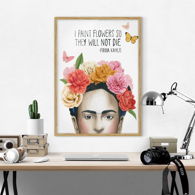 Wanddeko Wohnzimmer Fridas Gedanken - Blumen