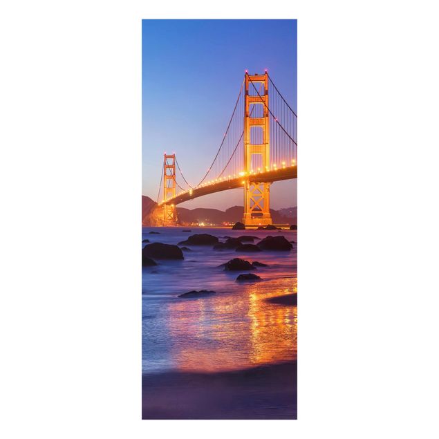 Wanddeko Büro Golden Gate Bridge am Abend