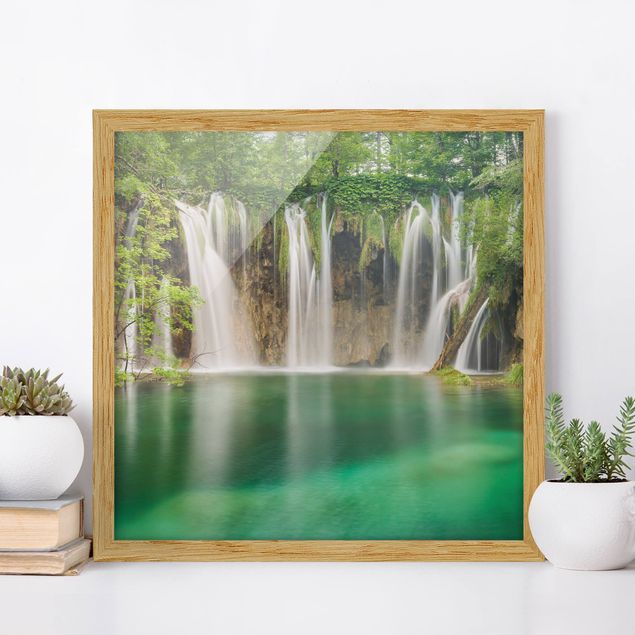 Wanddeko Wohnzimmer Wasserfall Plitvicer Seen