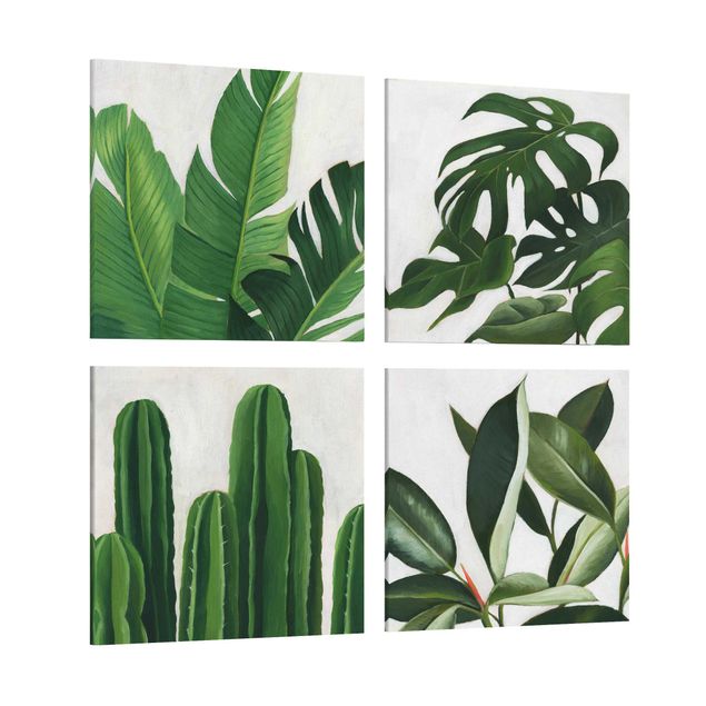 Wanddeko grün Lieblingspflanzen Tropical Set I