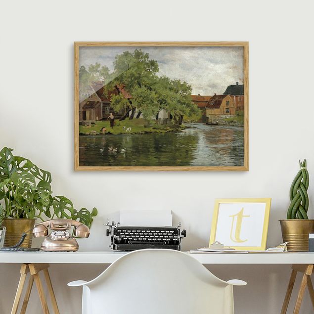 Wanddeko Wohnzimmer Edvard Munch - Fluss Akerselven