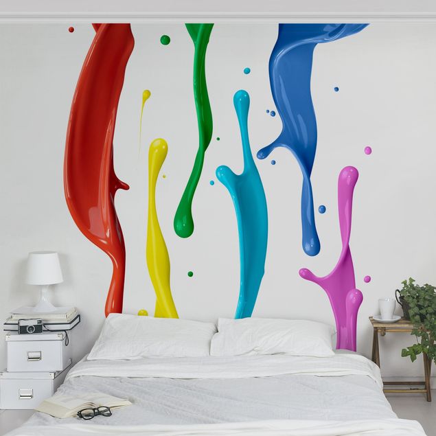Wanddeko Schlafzimmer Farbspritzer