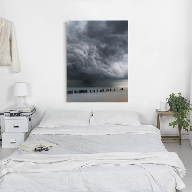 Wanddeko Schlafzimmer Sturmwolken über der Ostsee