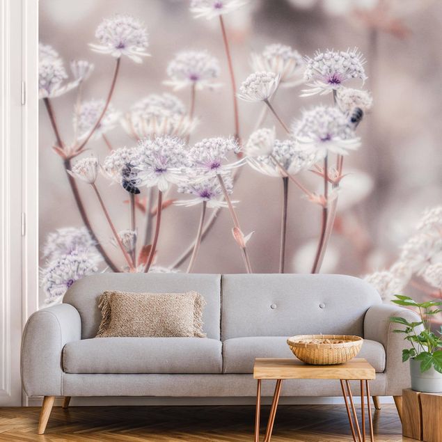 Wanddeko Wohnzimmer Federleichte Wildblumen