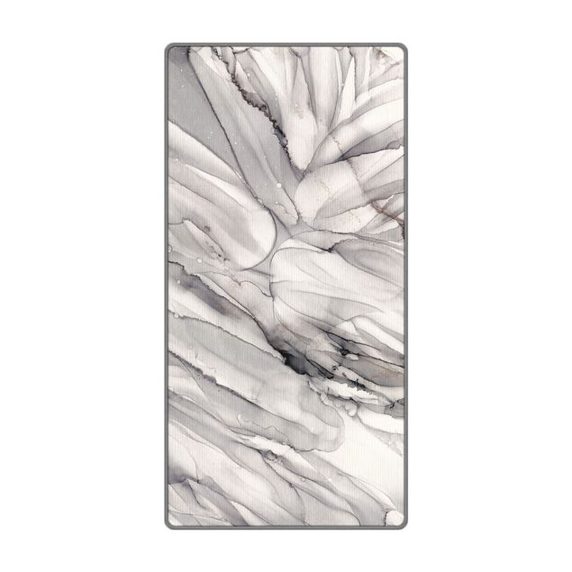 Wanddeko Abstrakt Felslinien in grau