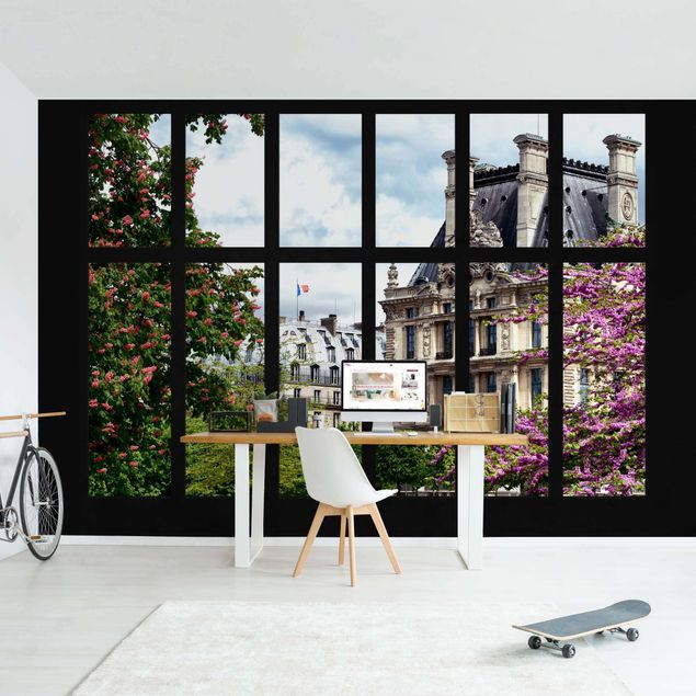 Wanddeko 3D Fenster Frühling II Paris