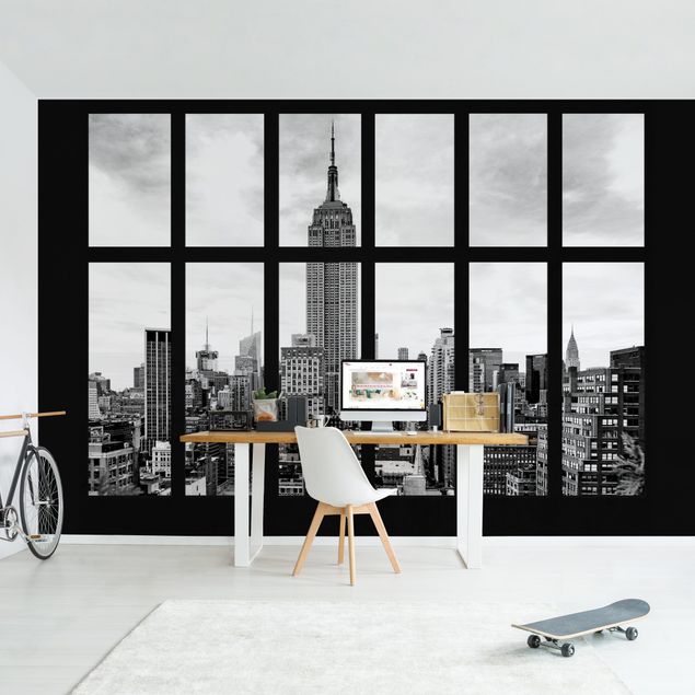 Wanddeko 3D Fenster New York Empire State Building