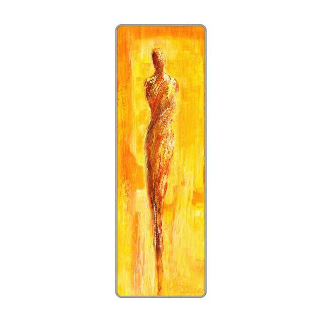 Wanddeko Körper Figur in Gelb