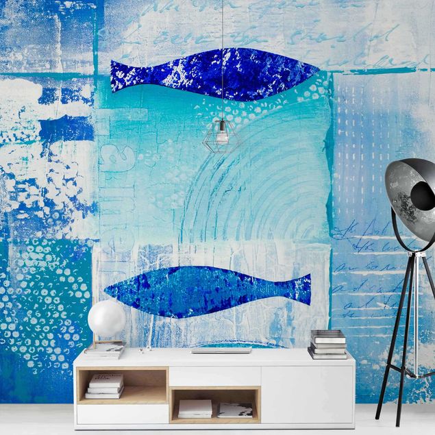Wanddeko Schlafzimmer Fish in the blue