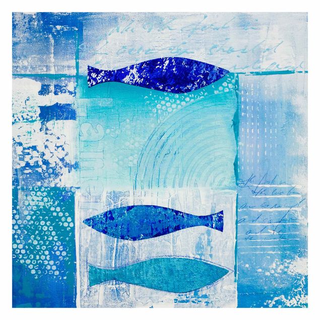 Wanddeko Esszimmer Fish in the blue