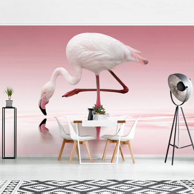 Wanddeko Flur Flamingo Dance