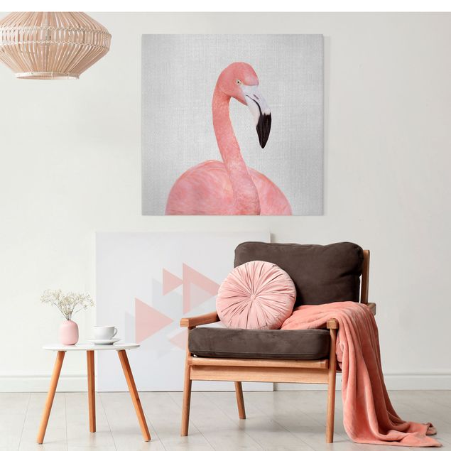 Wanddeko Wohnzimmer Flamingo Fabian