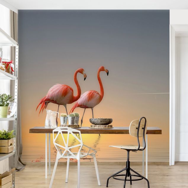 Wanddeko Schlafzimmer Flamingo Love