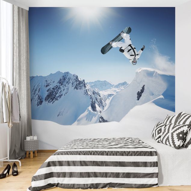 Wanddeko Jugendzimmer Fliegender Snowboarder