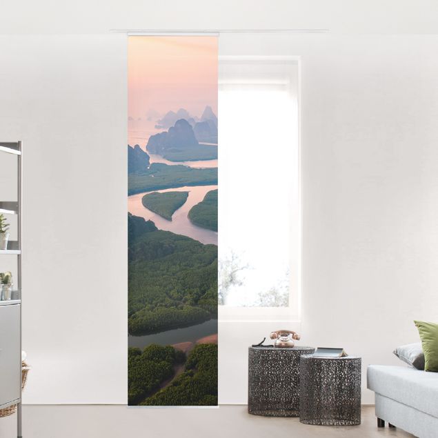 Wanddeko Wohnzimmer Flusslandschaft in Thailand