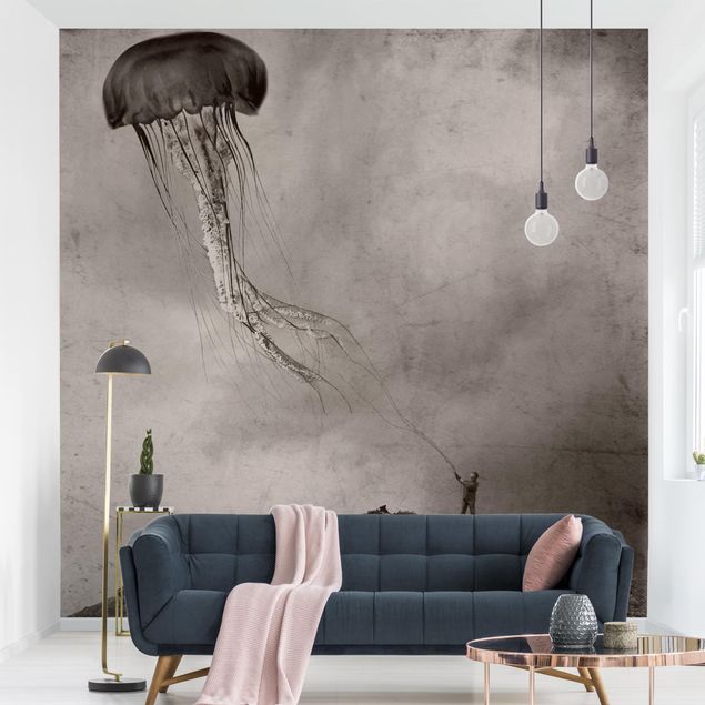 Wanddeko Wohnzimmer Fliegende Medusa