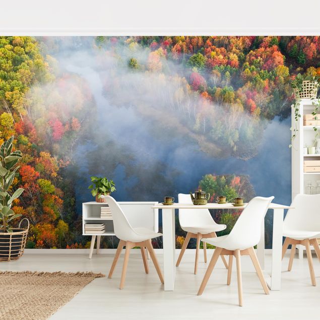 Wanddeko Wohnzimmer Luftbild - Herbst Symphonie