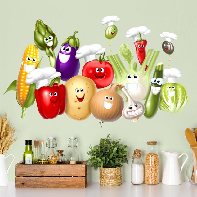 Wanddeko Esszimmer Freches Gemüse