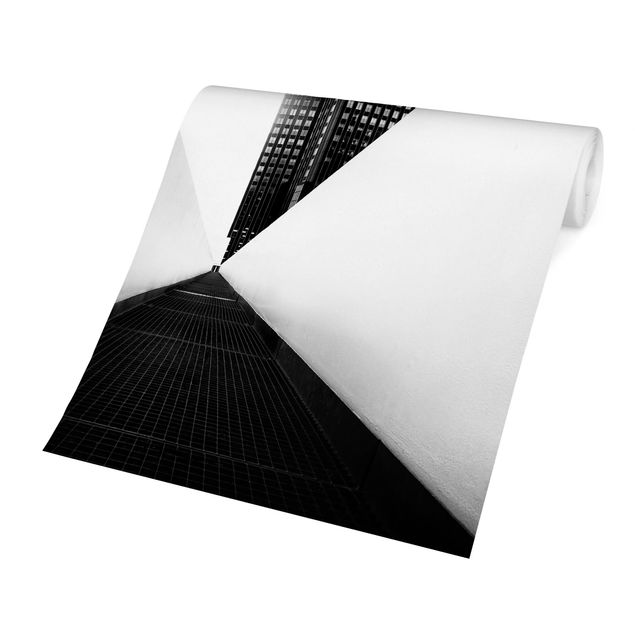 Wanddeko Esszimmer Geometrische Architekturstudie Schwarz-Weiß
