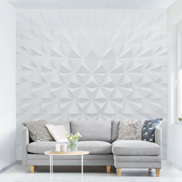 Wanddeko Wohnzimmer Geometrisches Muster 3D Effekt