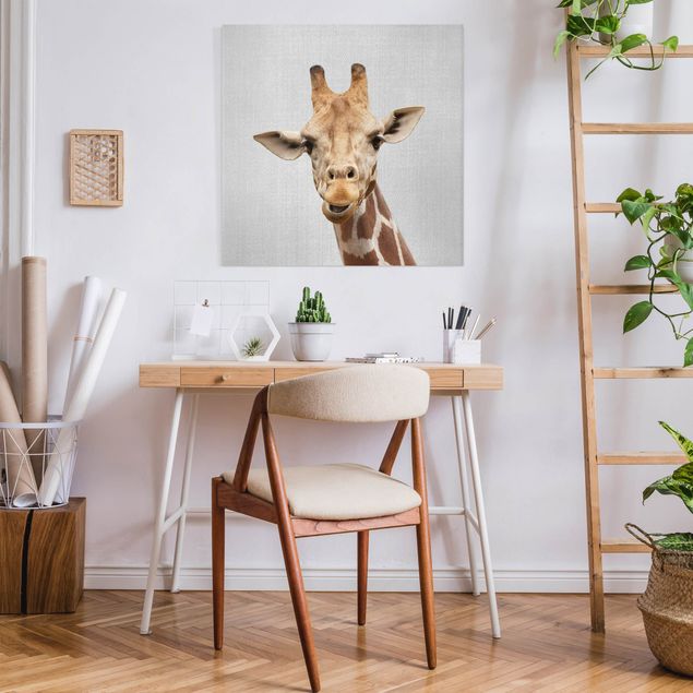 Giraffen Bilder auf Leinwand Giraffe Gundel