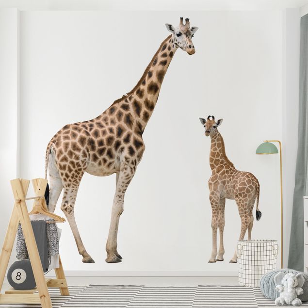 Wanddeko Büro Giraffe Mutter und Kind