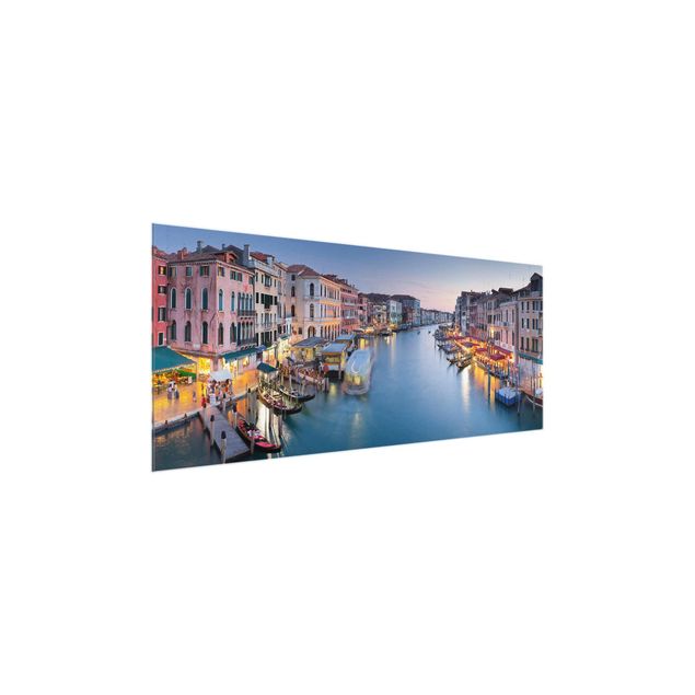 Wanddeko Treppenhaus Abendstimmung auf Canal Grande in Venedig