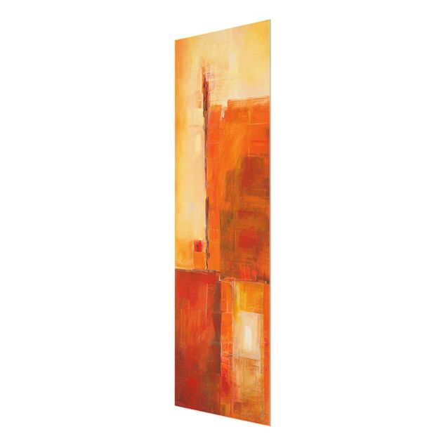 Wanddeko Treppenhaus Petra Schüßler - Abstrakt Orange Braun