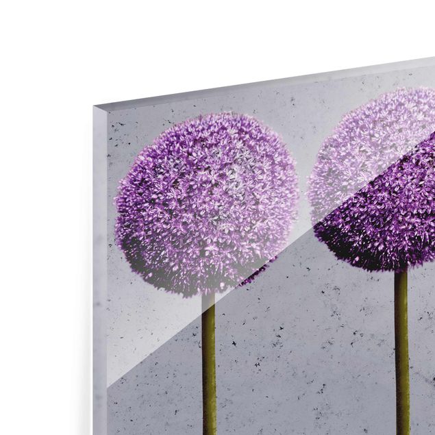Wanddeko über Sofa Allium Kugel-Blüten