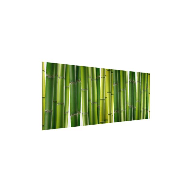 Wanddeko Treppenhaus Bambuspflanzen