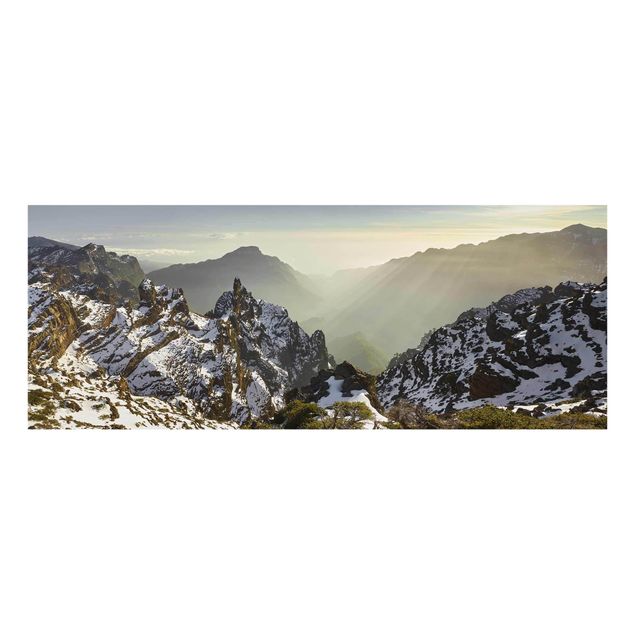 Glasbild Berg Berge in La Palma