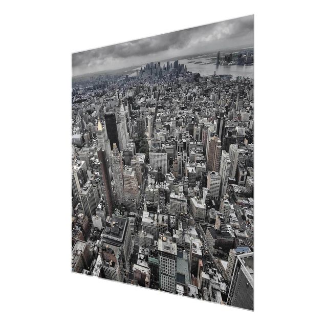 Wanddeko Esszimmer Blick über Manhattan