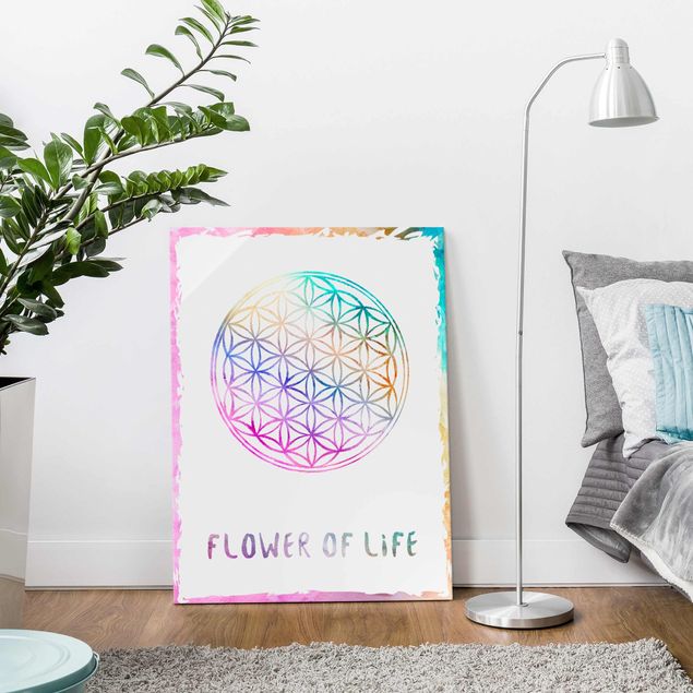 Wanddeko Büro Blume des Lebens Wasserfarbe