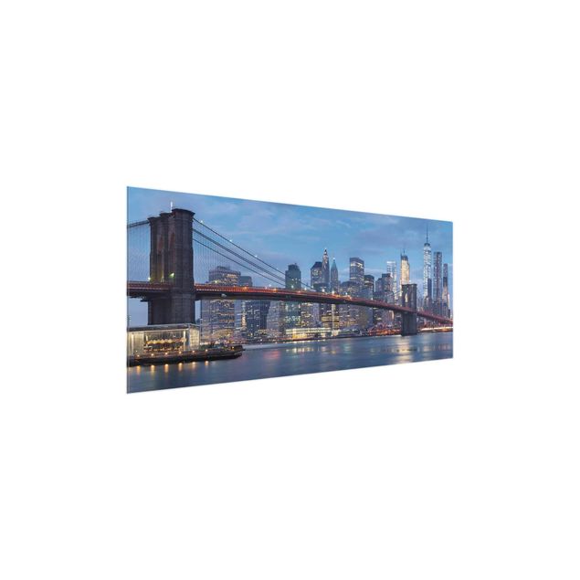 Wanddeko Esszimmer Brooklyn Bridge Manhattan New York