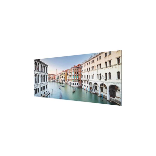 Wanddeko Treppenhaus Canale Grande Blick von der Rialtobrücke Venedig