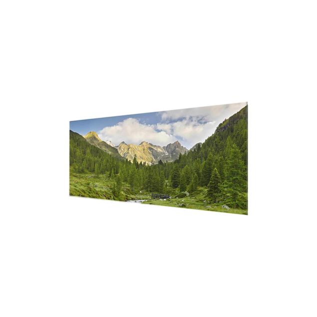 Glasbild Berg Debanttal Nationalpark Hohe Tauern